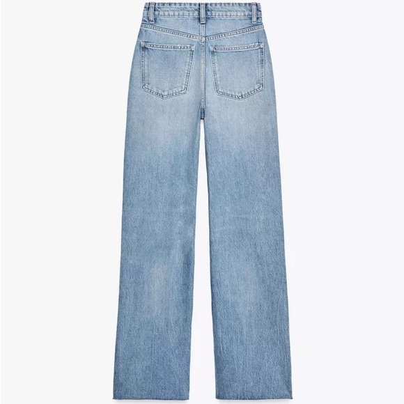 NWT Zara Wide Leg High Waist Jeans Size 40 - Picture 8 of 10